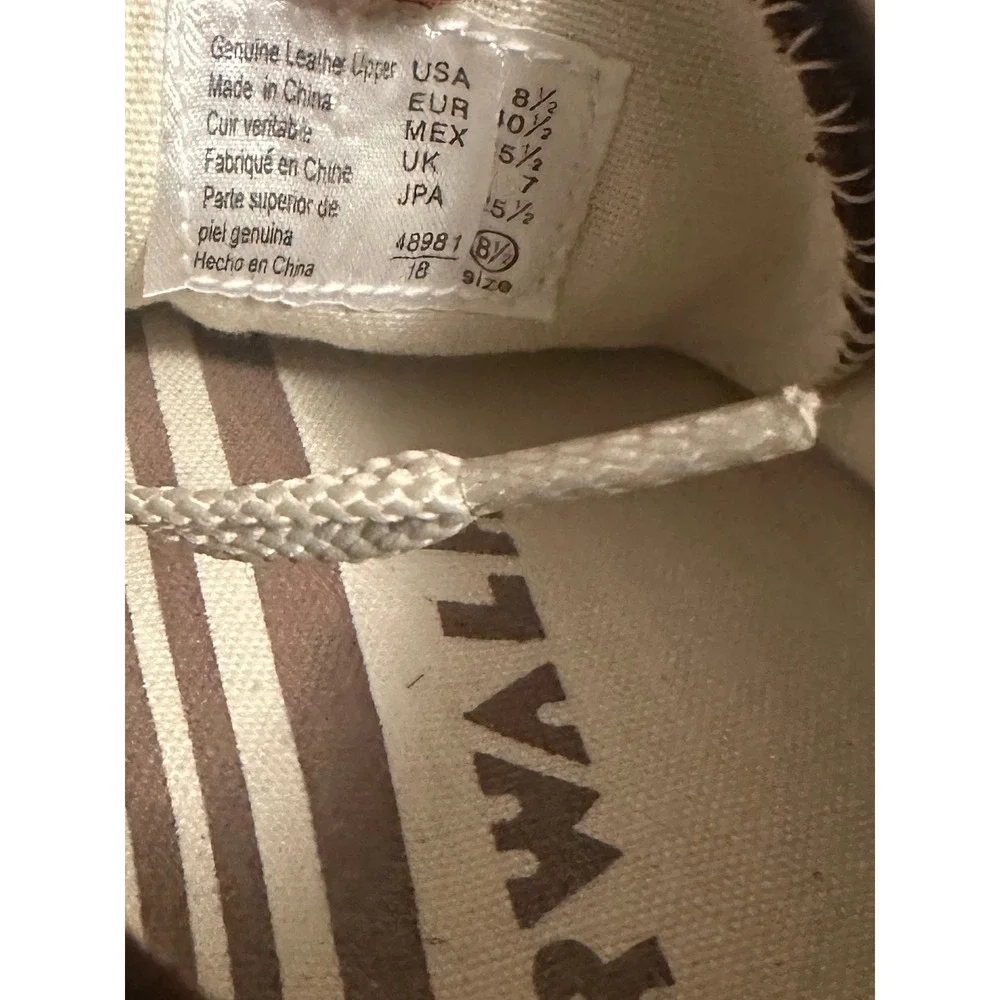 Airwalk Womens Brown Suede Leather Low Top Sneakers Cap Toe 48981 Size 8.5